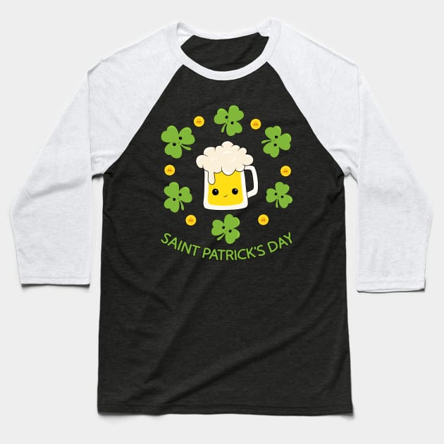 St Patricks day Baseball T-Shirt by valentinahramov